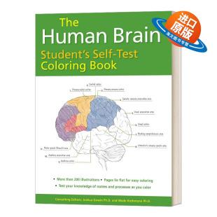 Student 书籍 进口英语原版 Book Human Brain 人体大脑学 Self 英文版 英文原版 Test 学生自测上色书 Coloring