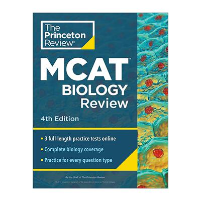 英文原版 Princeton Review MCAT Biology Review 4th Edition 普林斯顿美国医学研究生院入学考试生物学备考指南 第四版 2026