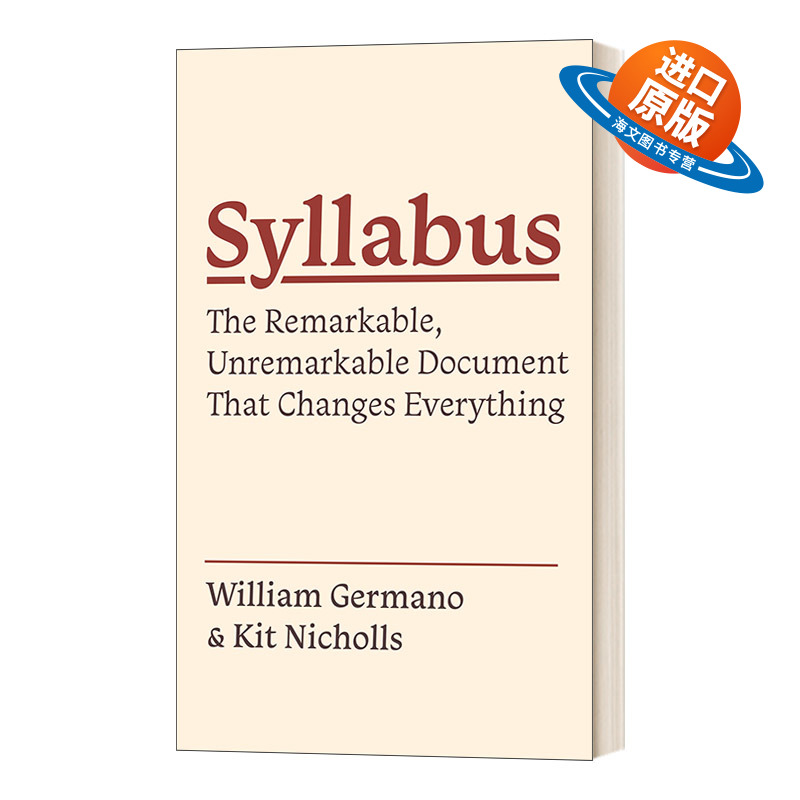 英文原版 Syllabus The Remarkable, Unremarkable Document That Changes Everything 教学大纲 大学课程中至关重要的文件 英文版