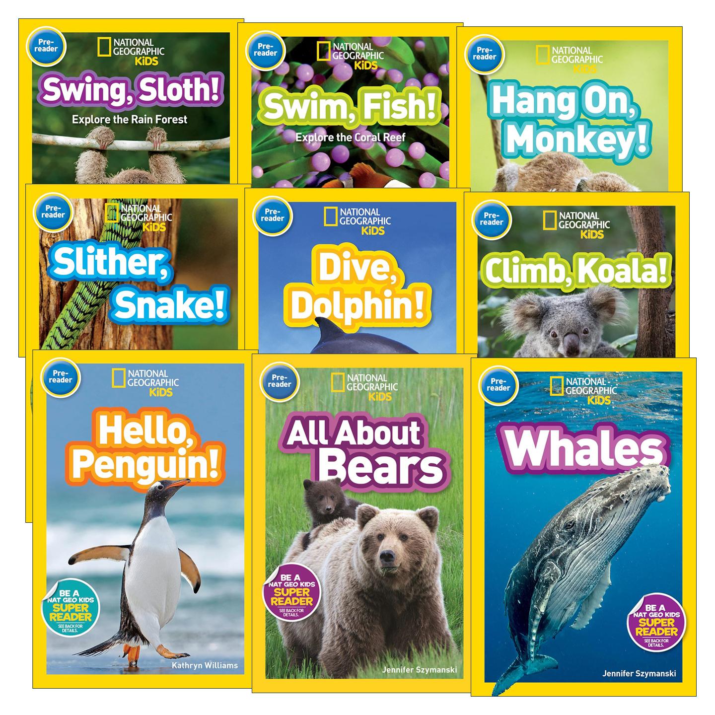 英文原版 National Geographic Kids Readers Pre-reader 国家地理动物系列9册 英文版 进口英语原版书籍