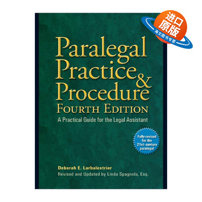 英文原版 Paralegal Practice and Procedure 律师助理实践与程序 第四版 法律助理实用指南 Deborah E. Larbalestrier 英文版