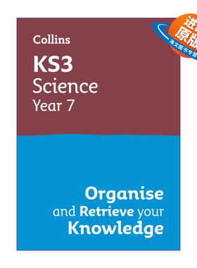 英文原版 Collins KS3 Science Year 7 Organise and Retrieve Your Knowledge 柯林斯英国初中科学复习册七年级 进口英语原版书籍