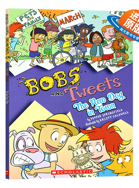 童子军夏令营5 英文原版 The New Dog in Town Bobs and Tweets 5 系列章节书 儿童文学故事书 Scholastic 英文版进口原版英语书籍