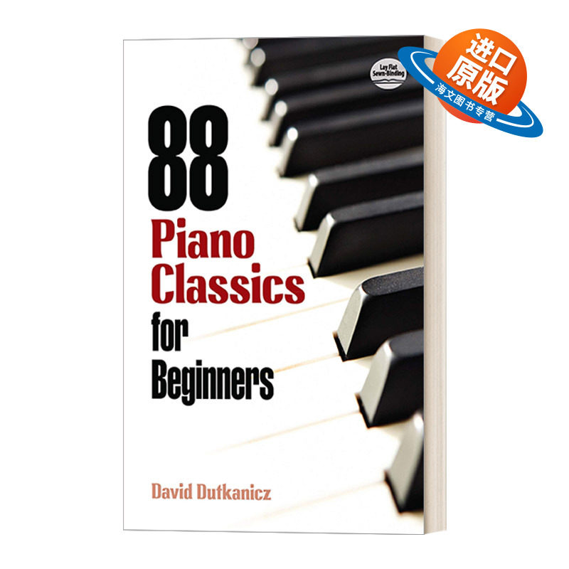 英文原版 88 Piano Classics for Beginners 88首钢琴初学者的经典曲目乐谱 英文版 进口英语原版书籍