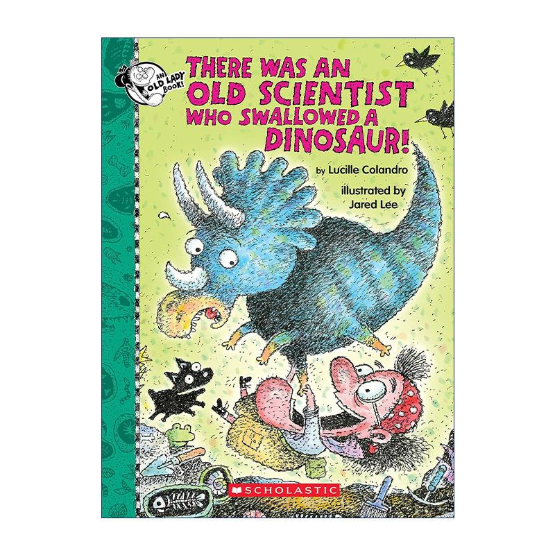 英文原版 There Was An Old Scientist Who Swallowed a Dinosaur 有个吞下恐龙的老太太 精装 英文版 进口英语原版书籍