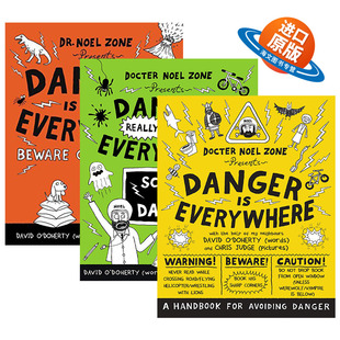 正版 英文原版 Danger Is Everywhere 胆小鬼日记系列3本套装 危险无处不在 漫画绘本 英文版