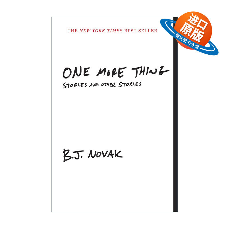 英文原版 One More Thing 还有一件事 讽刺小说集 没有图片的书作者B.J. Novak 英文版 进口英语原版书籍