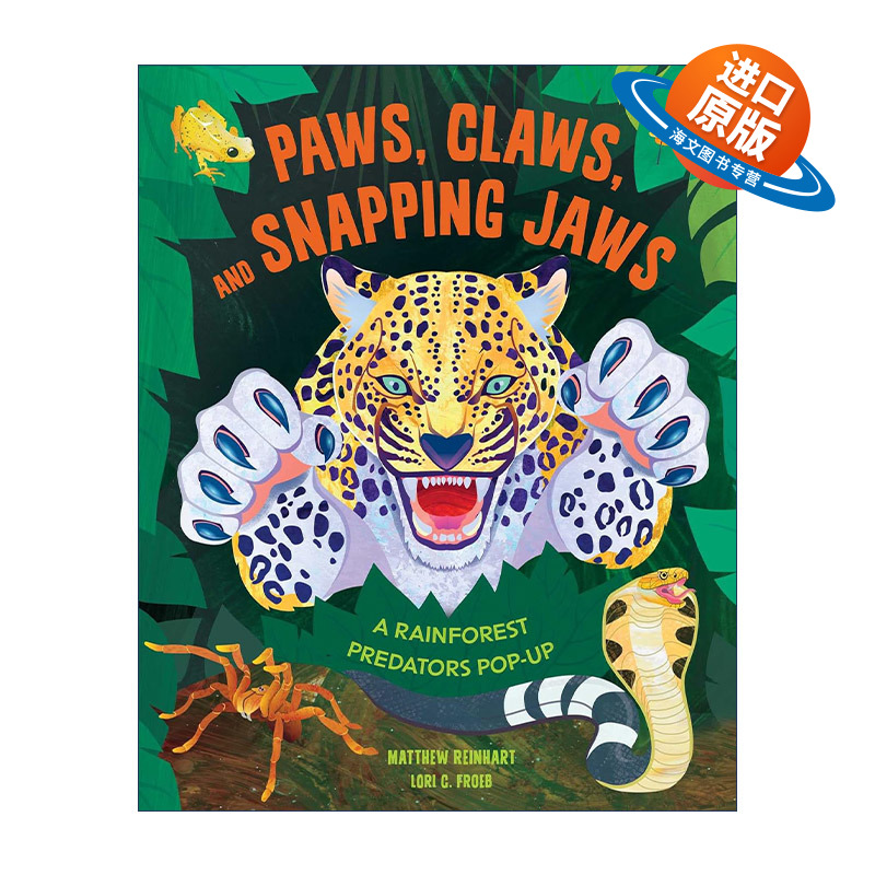 英文原版 Paws Claws and Snapping Jaws Pop-Up Book 森林动物 立体书 英文版 进口英语原版书籍