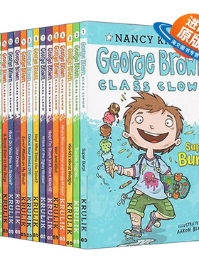 英文原版 George Brown  Class Clown 乔治布朗系列17册 校园搞笑王 儿童章节书桥梁书 插画Aaron Blecha 英文版 进口英语原版书籍