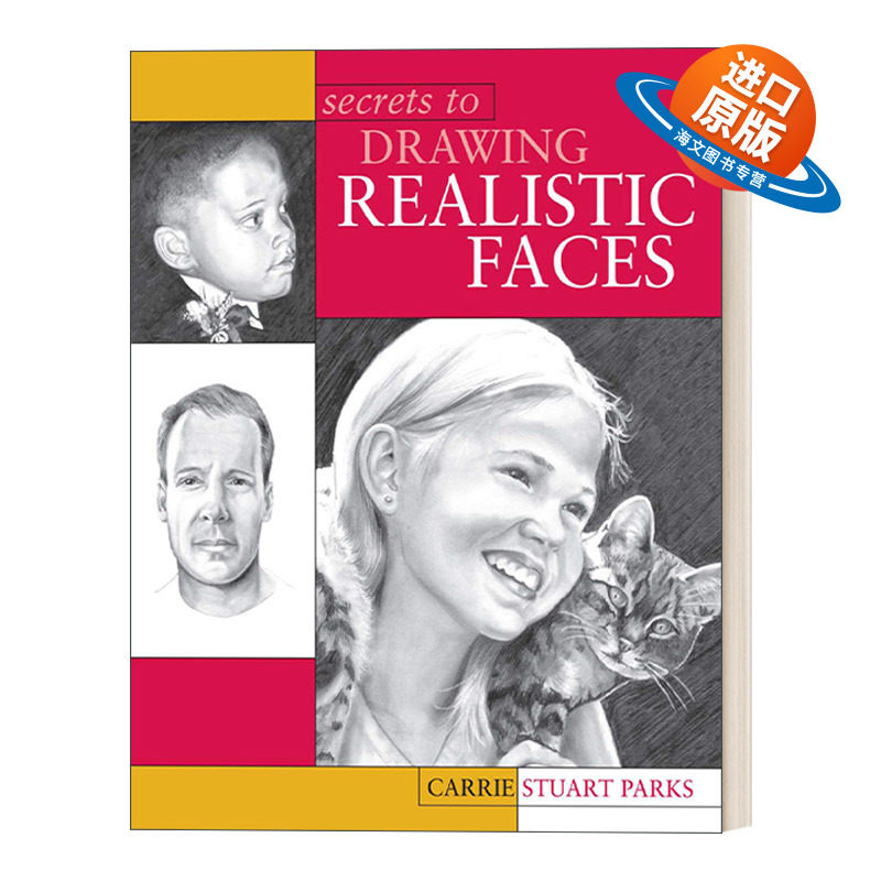 英文原版 Secrets to Drawing Realistic Faces 写实人像绘画指南 Carrie Stuart Parks 英文版 进口英语原版书籍