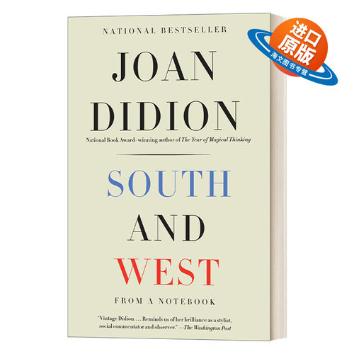 英文原版小说 South and West From a Notebook Vintage International 南方与西方 来自一本笔记 Joan Didion琼·狄迪恩 进口书籍