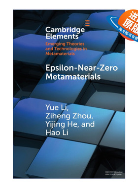 英文原版 Epsilon-Near-Zero Metamaterials 介电常数近零超材料 剑桥超材料新兴理论和技术系列 英文版 进口英语原版书籍