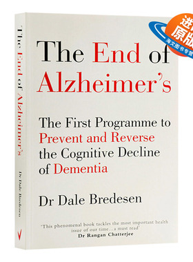 终结阿尔茨海默病 英文原版 End of Alzheimers 治疗老年痴呆症书籍 预防和逆转认知衰退 医学研究 Dale Bredesen 戴尔布雷德森