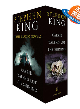 英文原版 Stephen King 3 Classic Novels Box Set Carrie Salem's Lot The Shining 史蒂芬·金 3部经典小说套装 英文版