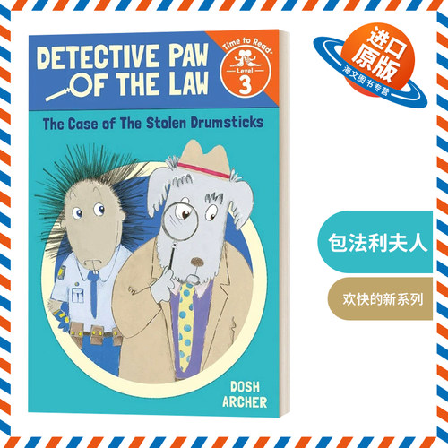 英文原版 Case of the Stolen Drumsticks Detective Paw of the Law Time to Read  Level 3 偷鸡腿案 英文版 进口英语原版书籍