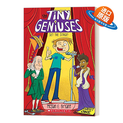 英文原版 Set the Stage 袖珍天才2 搭建舞台 Tiny Geniuses #2 青少年儿童英语课外阅读桥梁章节小说奇幻故事 英文版 进口书籍