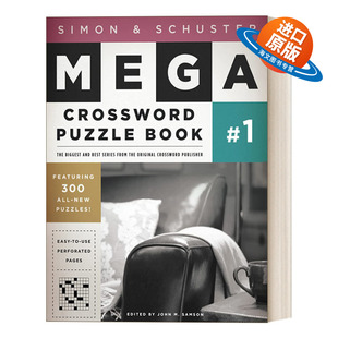 英文原版 Simon & Schuster Mega Crossword Puzzle Book #1 西蒙与舒斯特超级纵横字谜书1 英文版 进口英语原版书籍