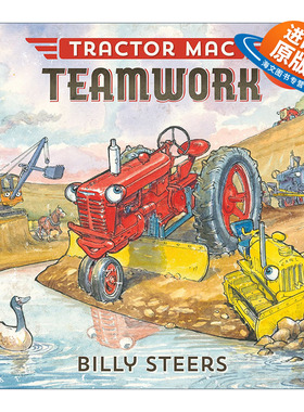 英文原版 Tractor Mac Teamwork 红色大拖拉机麦克 团队合作 精装绘本 英文版 进口英语原版书籍