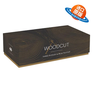 英文原版 Woodcut Three Puzzles 拼图乐趣 树木横截面3幅 桌游 英文版 进口英语原版书籍