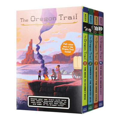 英文原版 The Oregon Trail 俄勒冈之旅4本套 送海报地图 套装 Jesse Wiley 英文版 进口英语原版书籍儿童外文书