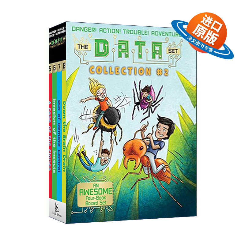 英文原版 The DATA Set Collection #2 Boxed Set 科学小组5-8册盒装 科学冒险章节书 英文版 进口英语原版书籍