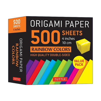 英文原版 Origami Paper 500 sheets Rainbow Colors 4