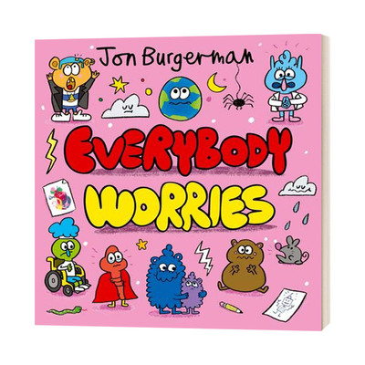 英文原版 Everybody Worries 人人都会担心 Jon Burgerman幽默涂鸦科学绘本 英文版 进口英语原版书籍儿童外文书