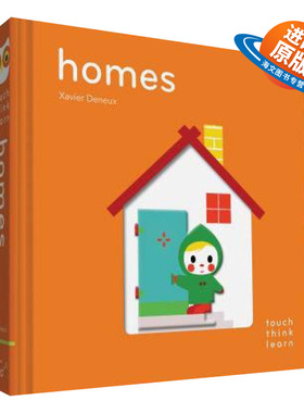 英文原版 TouchThinkLearn Homes 触摸思考学习 家庭 儿童英语认知启蒙读物 房屋 英文版 进口英语原版书籍