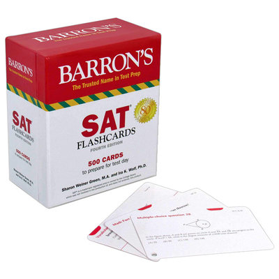 巴朗新版SAT卡片 英文原版 Barron's NEW SAT Flash Cards 正版进口原版SAT考试英语工具书 全英文版