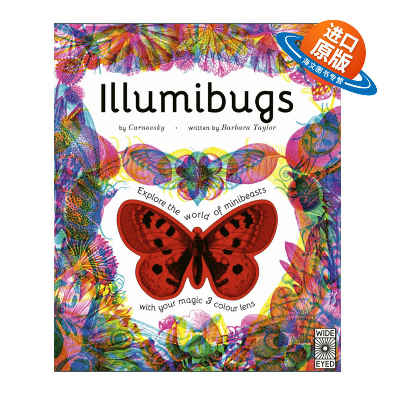 英文原版 Illumibugs Explore the world of mini beasts with your magic 3 colour lens 点亮虫虫 用神奇的三色镜头探索世界