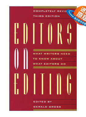 英文原版 Editors on Editing 编辑人的世界 前美国西蒙舒斯特出版公司编辑Gerald C Gross 英文版 进口英语原版书籍