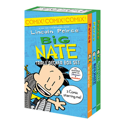 英文原版 Big Nate Triple Decker Box Set 大内特四格漫画1-3册套装 英文版 进口英语原版书籍