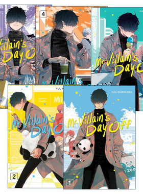 英文原版 Mr. Villain's Day Off 休假日的坏人先生1-5册 同名动漫治愈喜剧漫画 森川侑 英文版 进口英语原版书籍