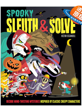 英文原版 Sleuth & Solve Spooky 侦探解密 恐怖篇 精装 英文版 进口英语原版书籍