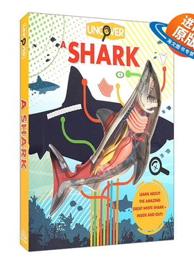 英文原版 Uncover a Shark 揭秘鲨鱼 洞洞书 精装 英文版 进口英语原版书籍