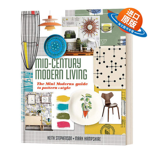 英文原版 精装 Mid-Century Modern Living 世纪中叶现代生活 室内家居设计 英文版 进口英语原版书籍