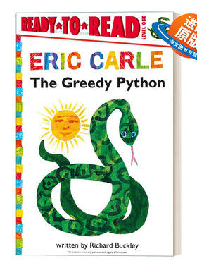 英文原版 The Greedy Python 贪婪的蟒蛇 Ready-to-Read Level 1分级读物 Eric Carle 卡尔爷爷儿童绘本 英文版 进口英语原版书籍