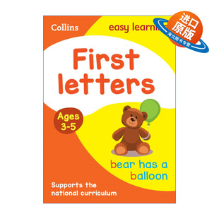 5岁 Easy Books Activity 英文原版 柯林斯易学儿童学习字母3 英文版 Letters Learning First 书籍 进口英语原版 Ages Collins