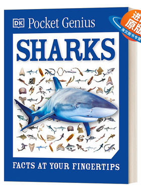 英文原版 Pocket Genius Sharks Facts at Your Fingertips DK百科知识口袋书 口袋天才系列 鲨鱼 英文版 进口英语原版书籍