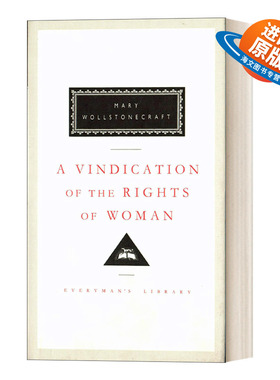 英文原版 A Vindication Of The Rights Of Woman 女权辩护 玛丽·沃斯通克拉夫特 Everyman精装收藏版 英文版 进口英语原版书籍