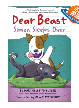 英文原版 Dear Beast 04 Simon Sleeps Over 亲爱的野兽系列4 西蒙在我家过夜 儿童宠物章节桥梁故事书 英文版 进口英语原版书籍