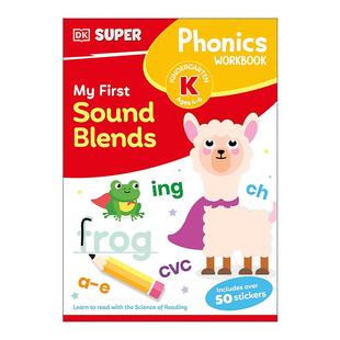 Phonics 书籍 进口英语原版 Workbook Super DK自然拼读 First 50多张贴纸英文版 英文原版 Sound 音素组合启蒙练习册 Blends