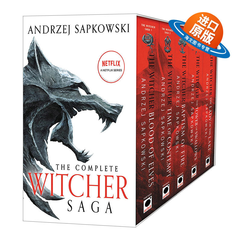 英文原版小说 The Witcher Boxed Set 猎魔人5册全集盒装 英文版 进口英语原版书籍