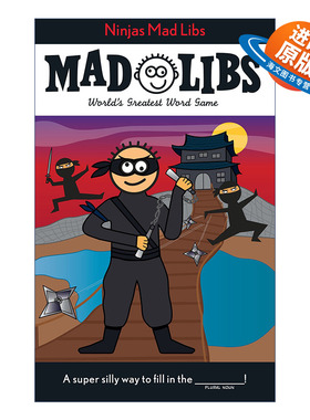 英文原版 Ninjas Mad Libs 忍者 疯狂填词游戏 英文版 进口英语原版书籍