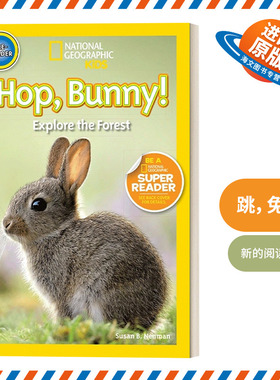英文原版 National Geographic Kids Readers Pre-reader Hop Bunny 国家地理儿童分级读物预备级 跳跳兔 英文版 进口英语原版书籍