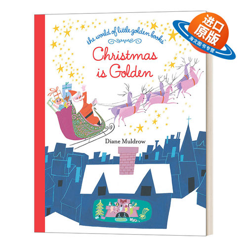 英文原版绘本 Christmas Is Golden The World of Little Golden Books 圣诞节是金色的 兰登书屋精装小金书 英文版 进口英语书籍