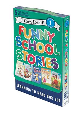 英文原版 Funny School Stories Learning to Read Box Set 有趣的校园故事 5册盒装 I can read level 1 英文版进口英语原版书籍