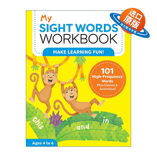 英文原版 My Sight Words Workbook 我的视觉词练习册 101个高频词 游戏与活动 英文版 进口英语原版书籍