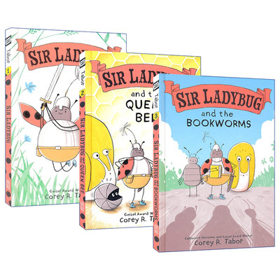 英文原版 Sir Ladybug and the Queen Bee the Bookworms 瓢虫爵士系列3册 精装 全彩漫画 趣味情节 搞怪阵容 英文版 进口原版书籍