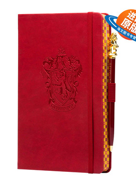 英文原版 Harry Potter Gryffindor Classic Softcover Journal with Pen 哈利波特 格兰芬多学院 皮革笔记本 带格兰芬多狮子笔